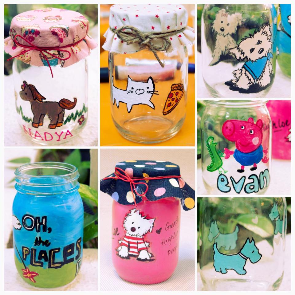 Jar Art Glass Painting Mason Jar Workshop